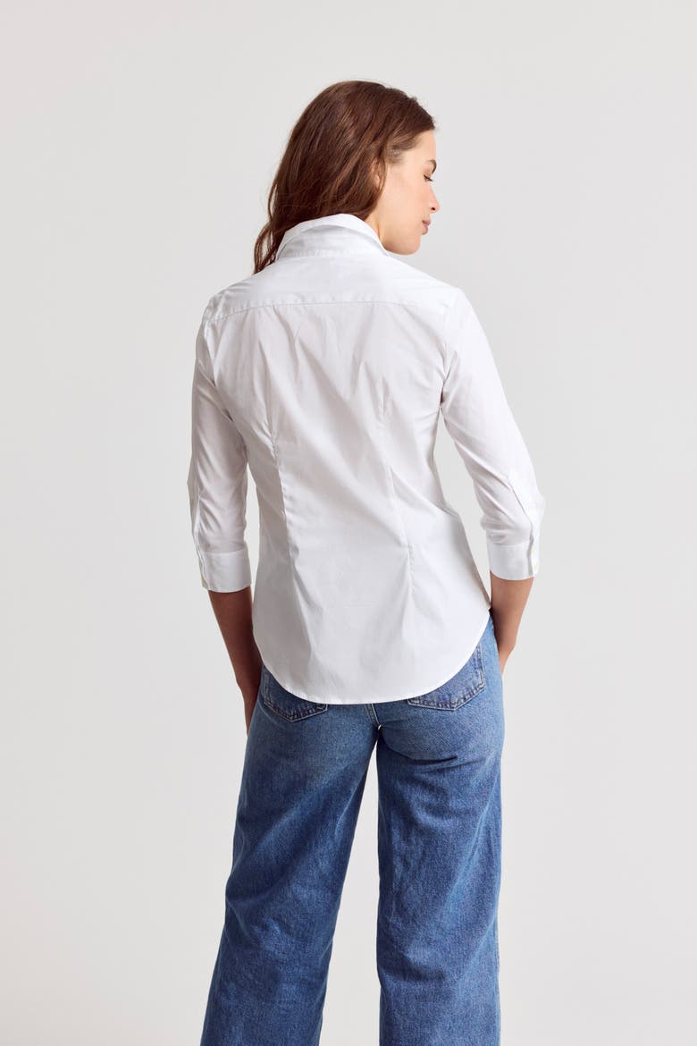 The 3/4 Sleeve Icon Shirt, Alternate, color, White
