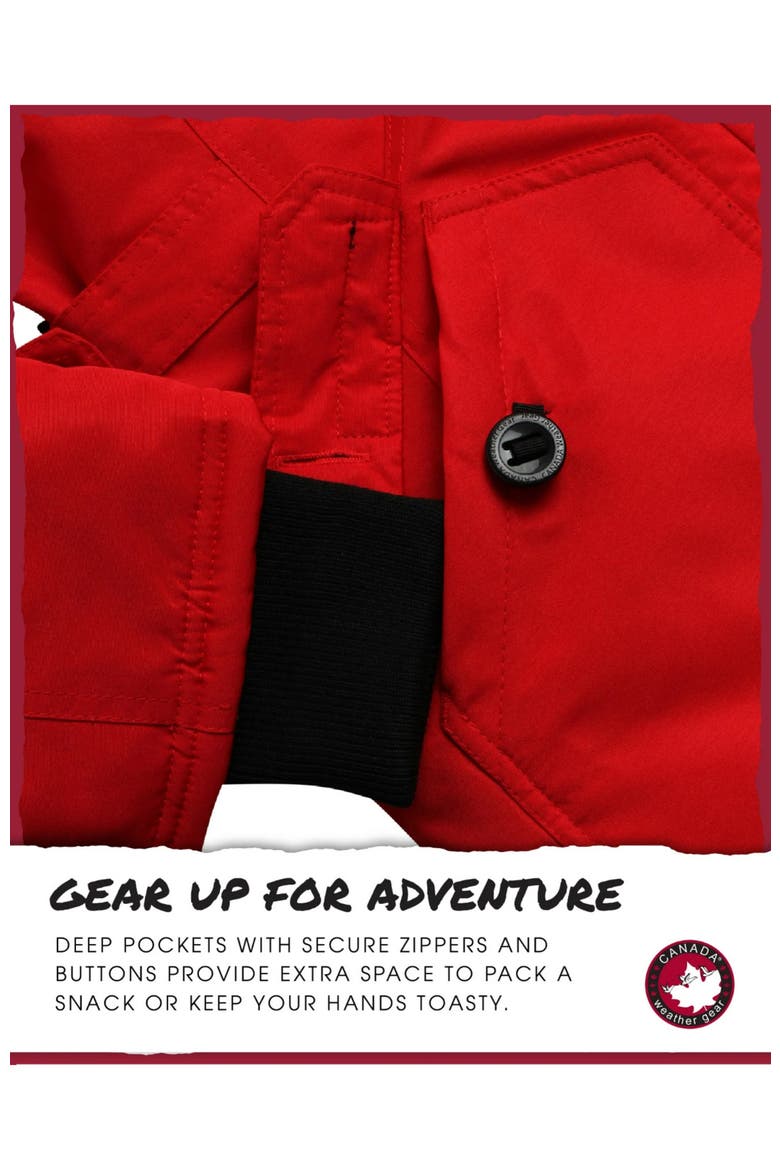 Women's Long Winter Jacket, Alternate, color, Red