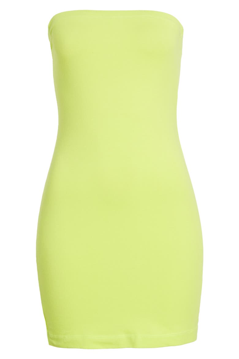 Be Proud by BP. Gender Inclusive Strapless Body-Con Minidress, Main, color, GREEN PUNCH
