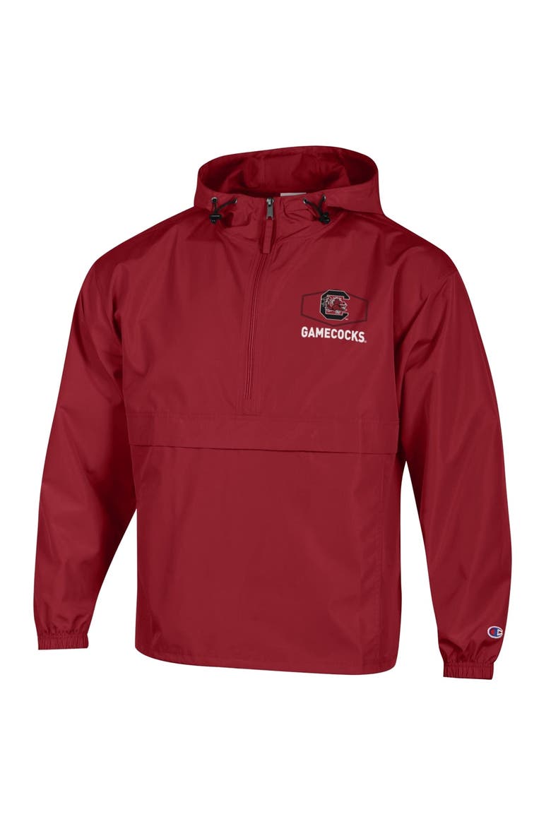 Men's Champion Garnet South Carolina Gamecocks Delay Packable Half-Zip Jacket, Alternate, color, Garnet