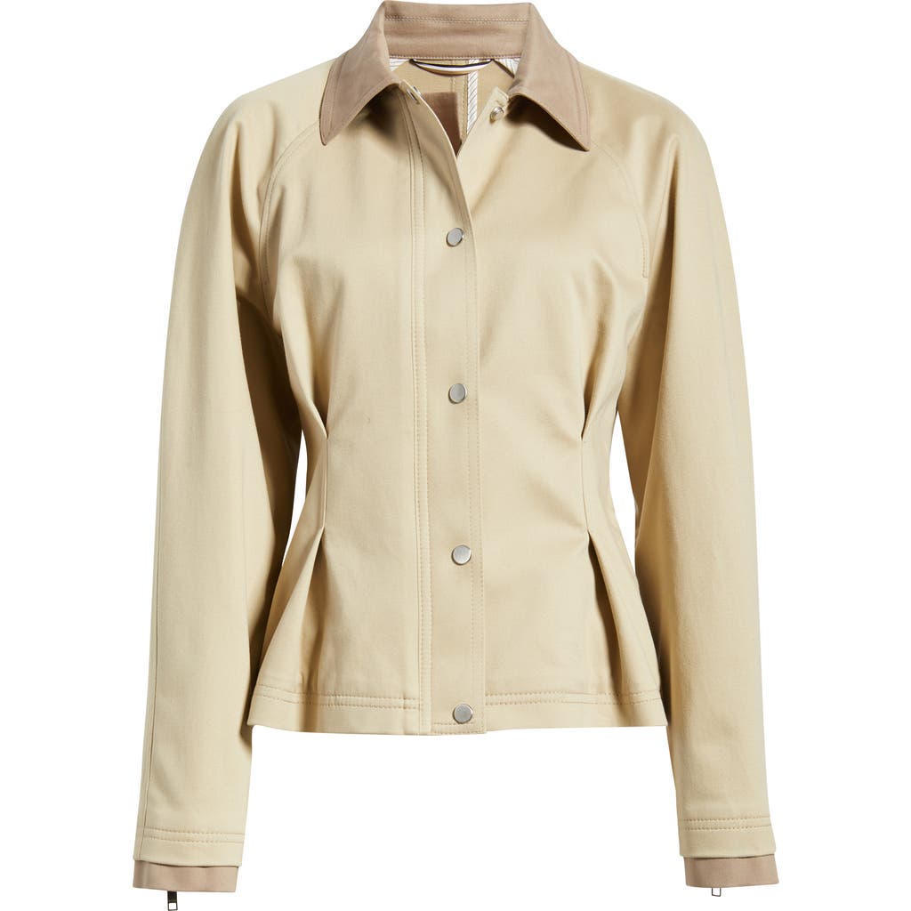 Hugo Boss Boss Jilima Stretch Cotton Jacket In Neutral