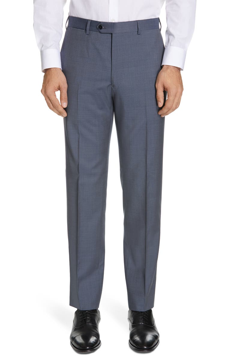 Emporio Armani Trim Fit Solid Wool Suit, Alternate, color, 