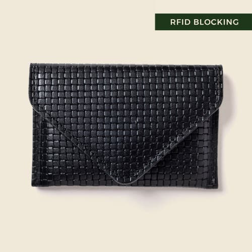Casupo Mini Envelope Wallet With Rfid Protection In Black