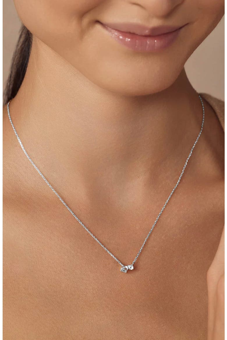 Brielle Dainty Pendant Necklace Trendy Minimalist Gold, Alternate, color, Silver