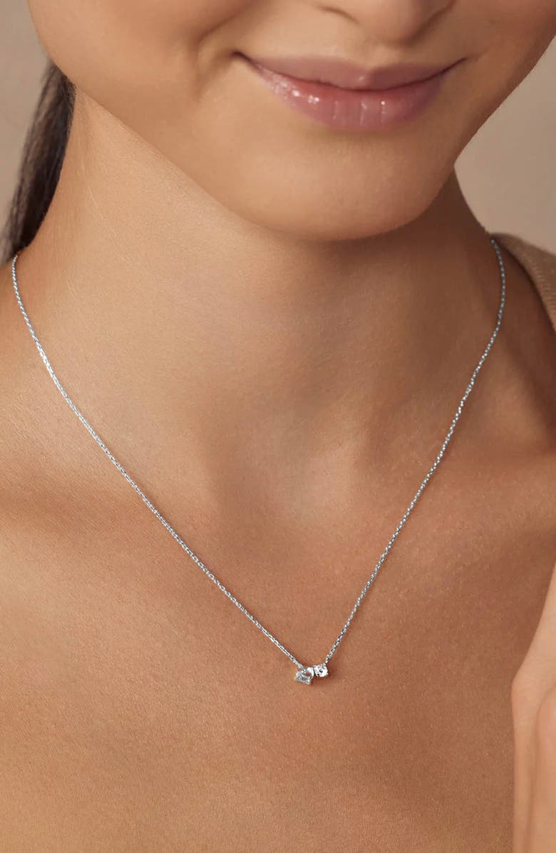Bearfruit Jewelry Brielle Dainty Pendant Necklace Trendy Minimalist Gold, Alternate, color, Silver