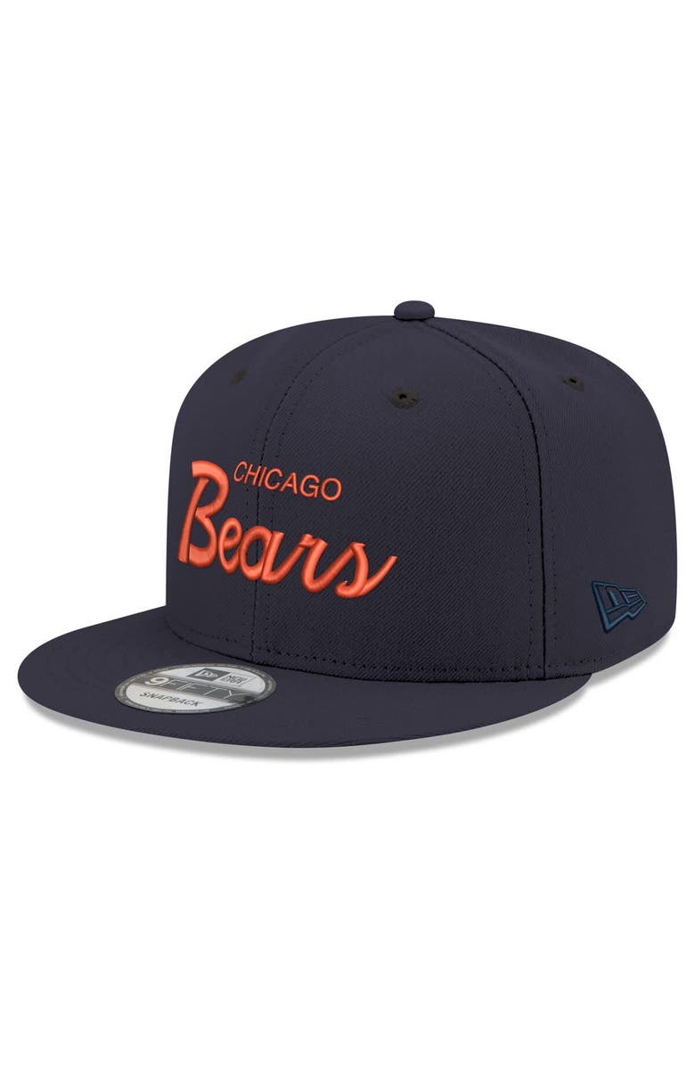 New Era Men's New Era Navy Chicago Bears Script 9FIFTY Snapback Hat, Main, color, Navy