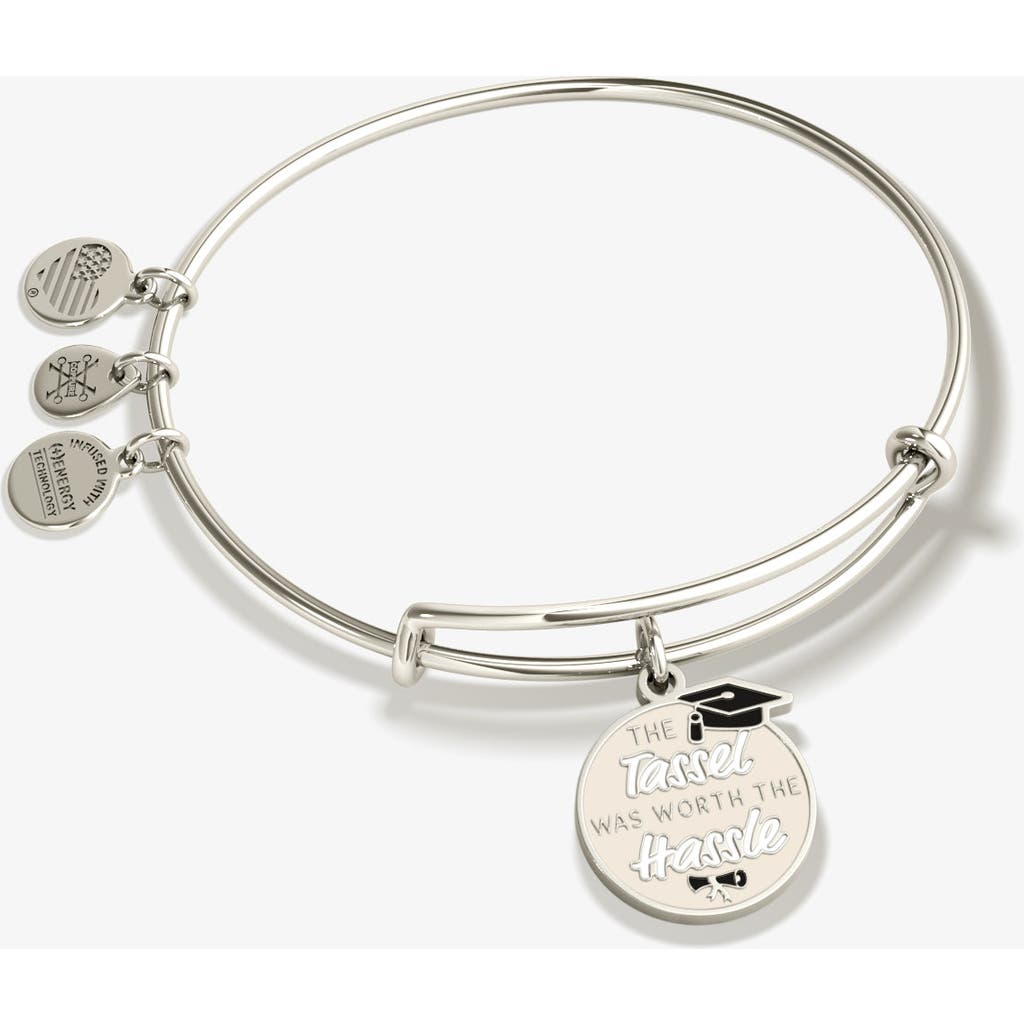 Alex and Ani 'The Tassel was Worth the Hassle' Graduation Charm Bangle in Silver at Nordstrom