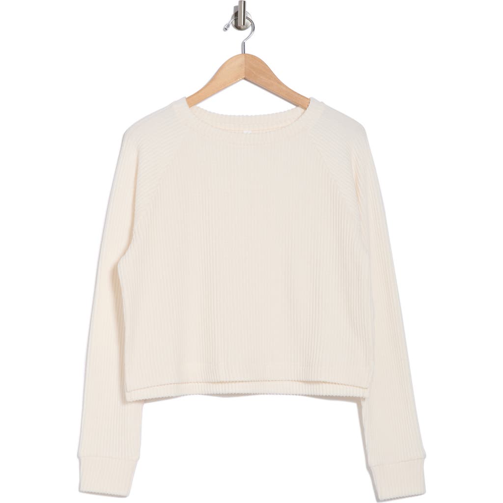 Z By Zella Cozy Hacci Pullover In Ivory Egret
