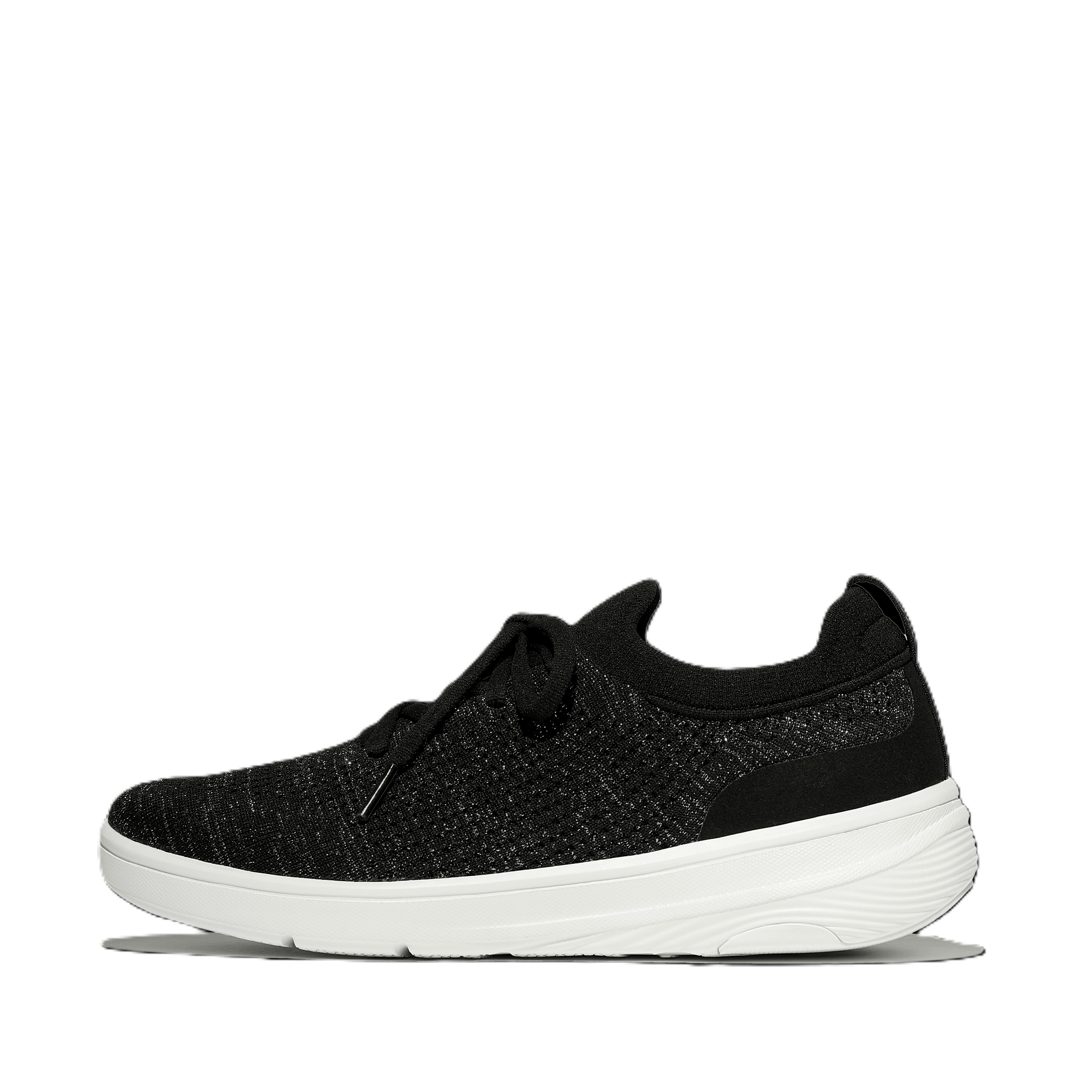 FitFlop Super Q Knit Slip On Sneakers, Alternate, color, Black/Silvereen