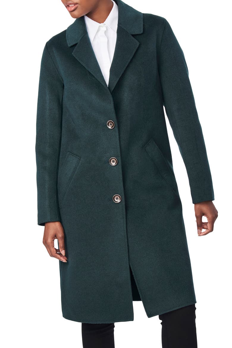 Notch Collar Coat, Main, color, DARK TEAL