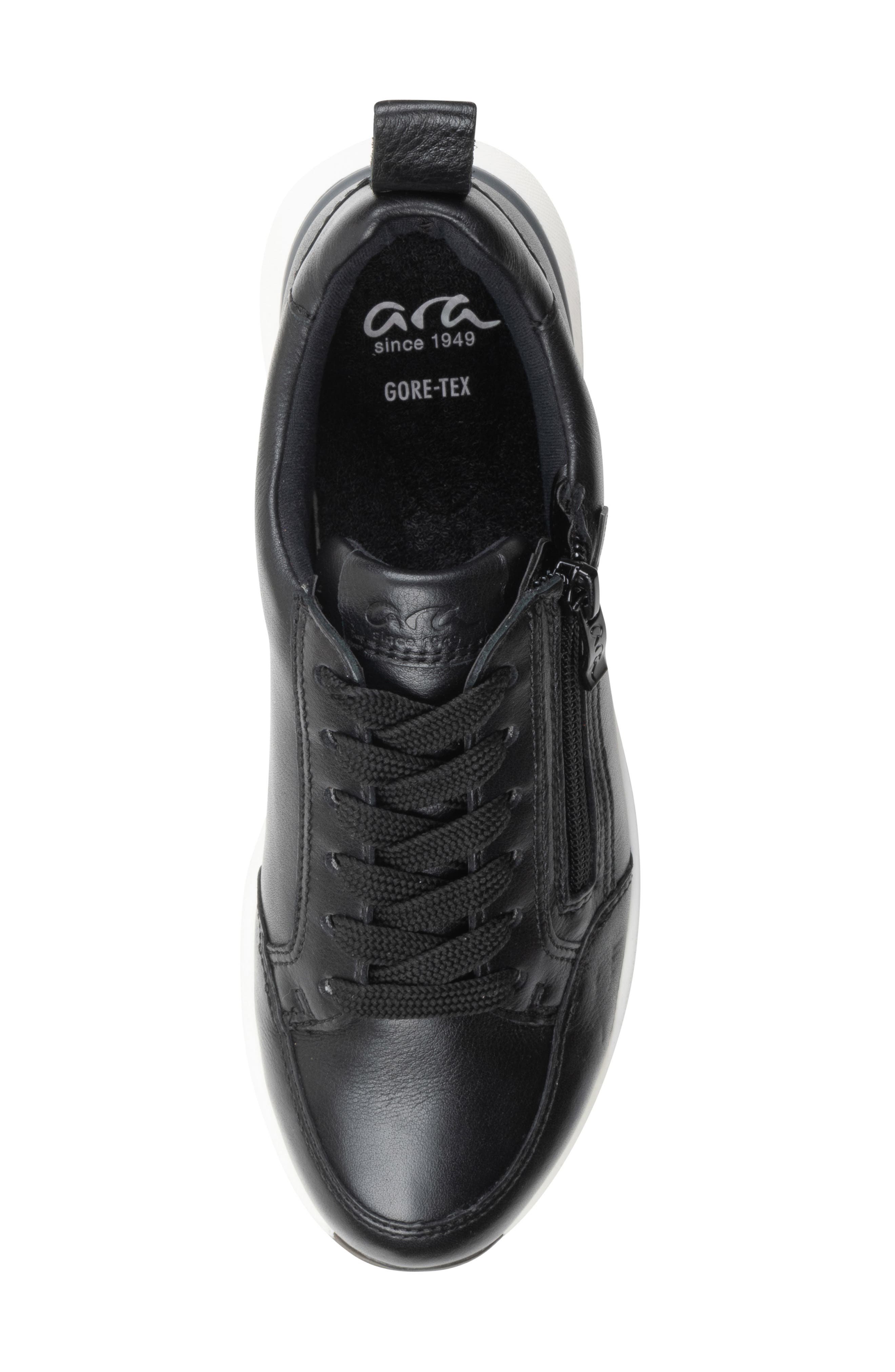 ara Victoria Gore-Tex<sup>®</sup> Waterproof Sneaker, Alternate, color, Black