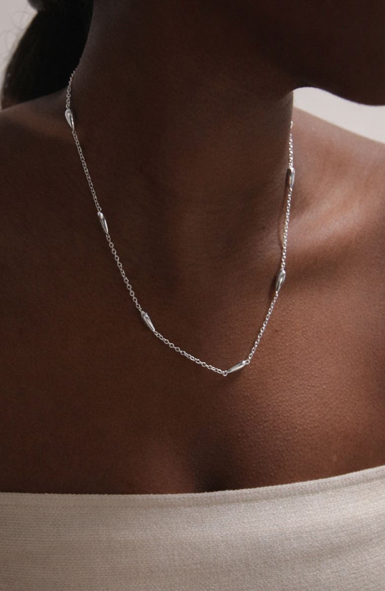 YOJ Eos Flow Necklace in Silver, Alternate, color, Silver