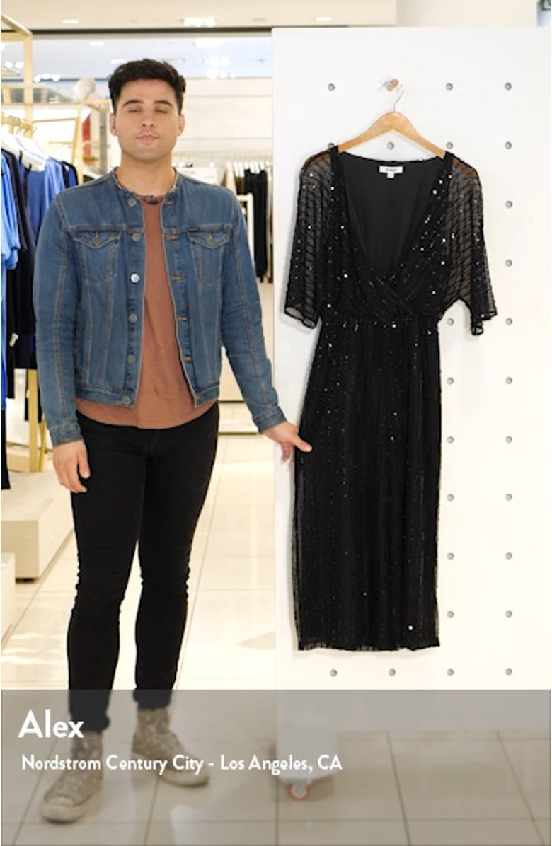 BB Dakota She's Sparkling Sequin Beaded Jumpsuit, sales video thumbnail