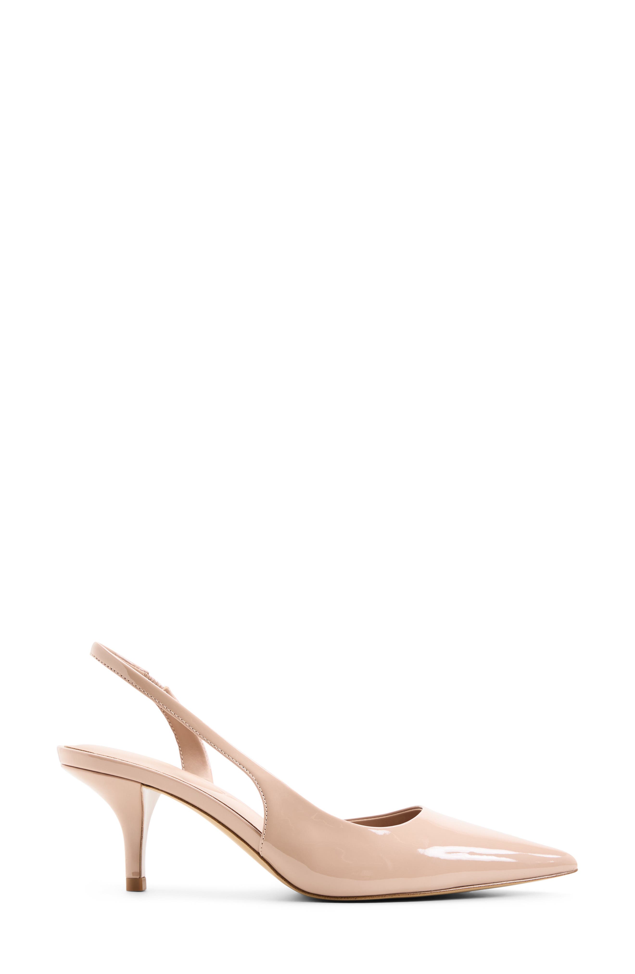 Stessy Low Slingback Half d'Orsay Pointed Toe Pump, Alternate, color, MEDIUM BEIGE