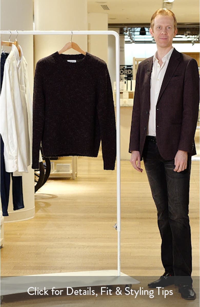 Italian Merino Wool Blend Crewneck Sweater, sales video thumbnail