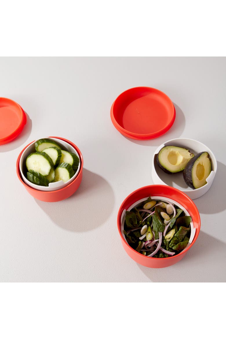 Lunch Set with heat-safe inserts, Alternate, color, Persimmon