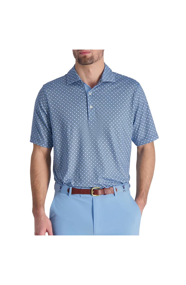 Fairway & Greene Francis Print Mens Golf Polo, Main, color, Marine