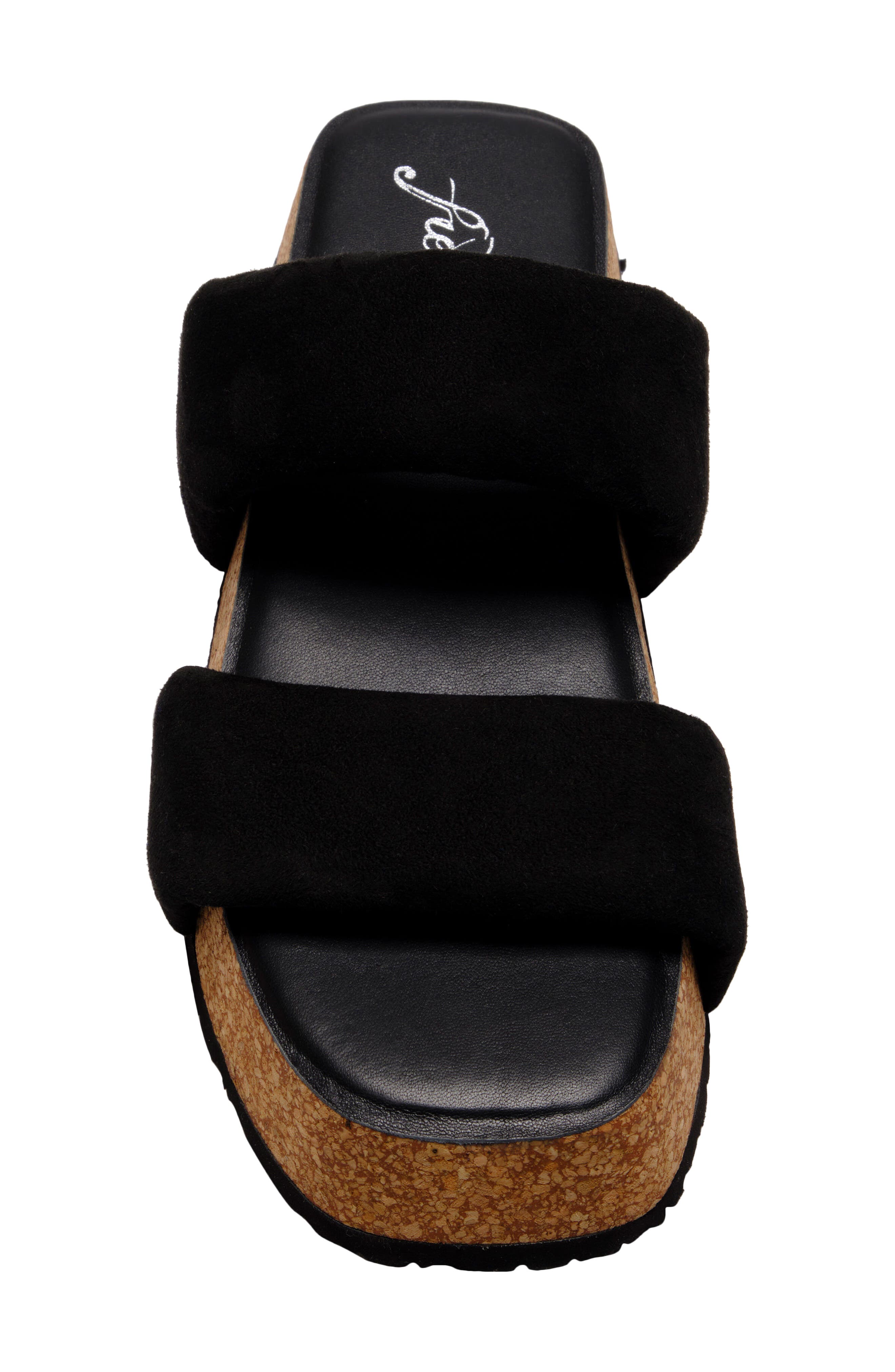 Free People Fairmont Platform Slide Sandal, Alternate, color, Black