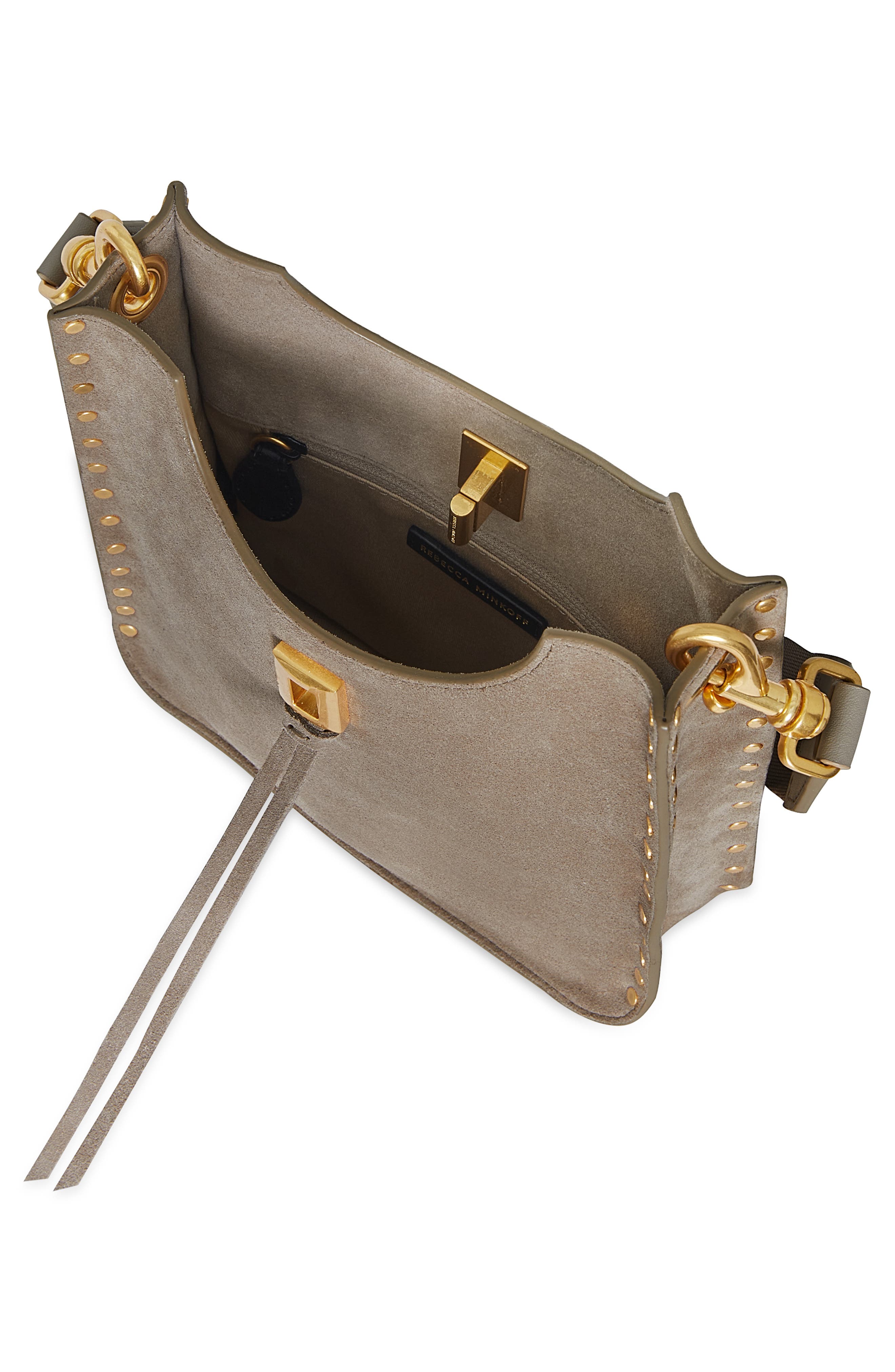 Rebecca Minkoff Mini Darren Feed Crossbody Bag, Alternate, color, Clay