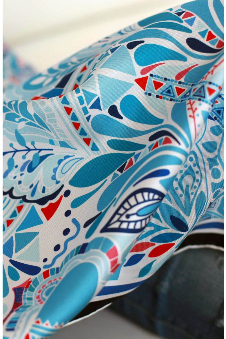Silk Scarf Of The Ocean, Alternate, color, Blue