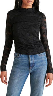 Steve Madden Cherie Lace Mock Neck Top