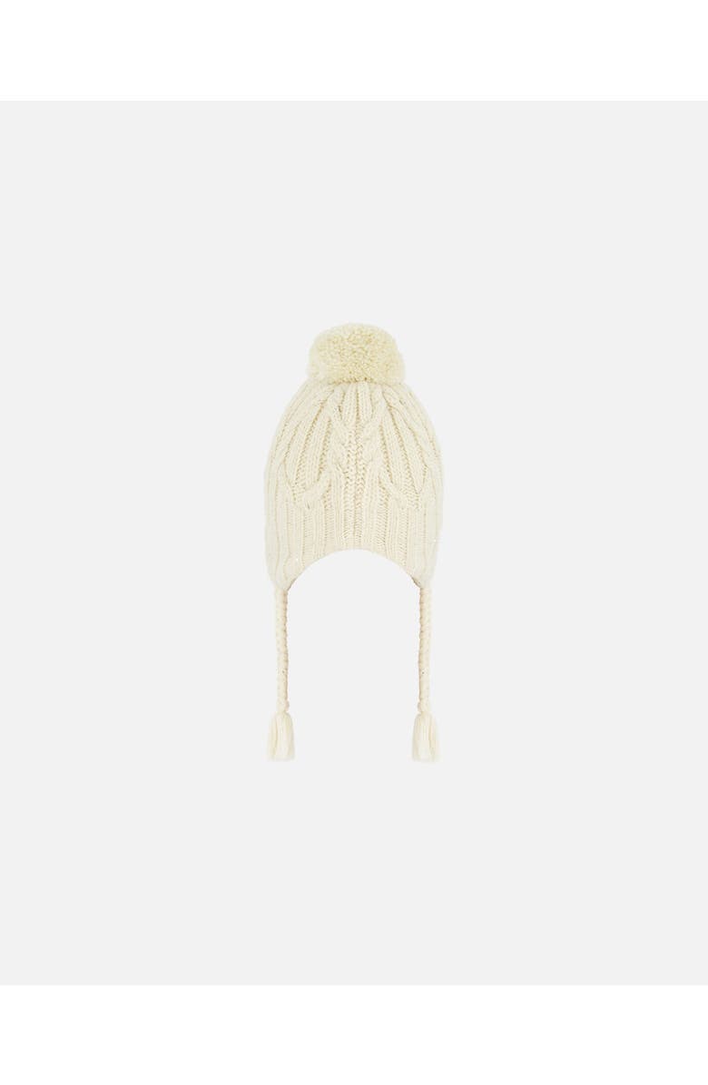 Deux par Deux Kids Unisex Peruvian Knit Hat Off White, Alternate, color,