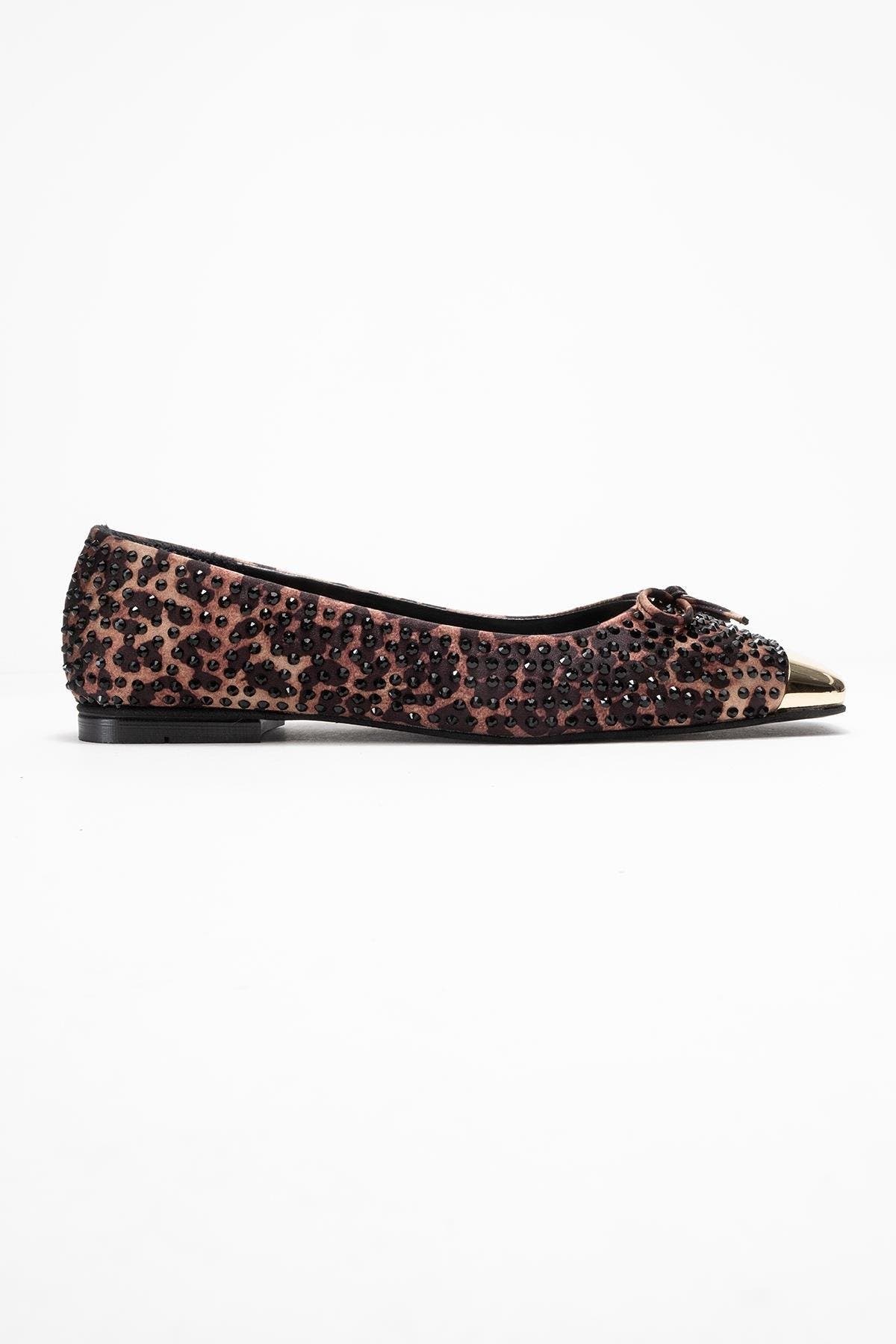 Prologue Shoes Abra Bow Ballet Flat, Alternate, color, Leopard
