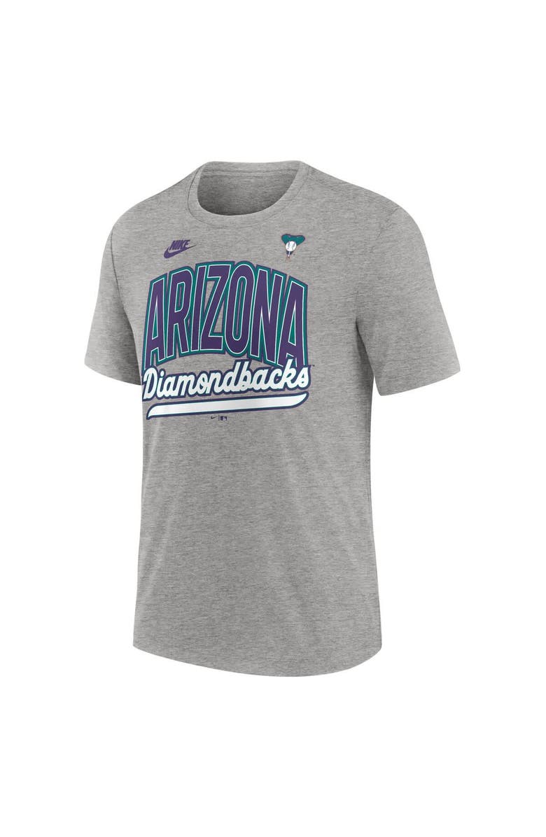 Nike Men's Nike Heather Gray Arizona Diamondbacks Cooperstown Collection Retro Tri-Blend T-Shirt, Alternate, color, Heather Gray