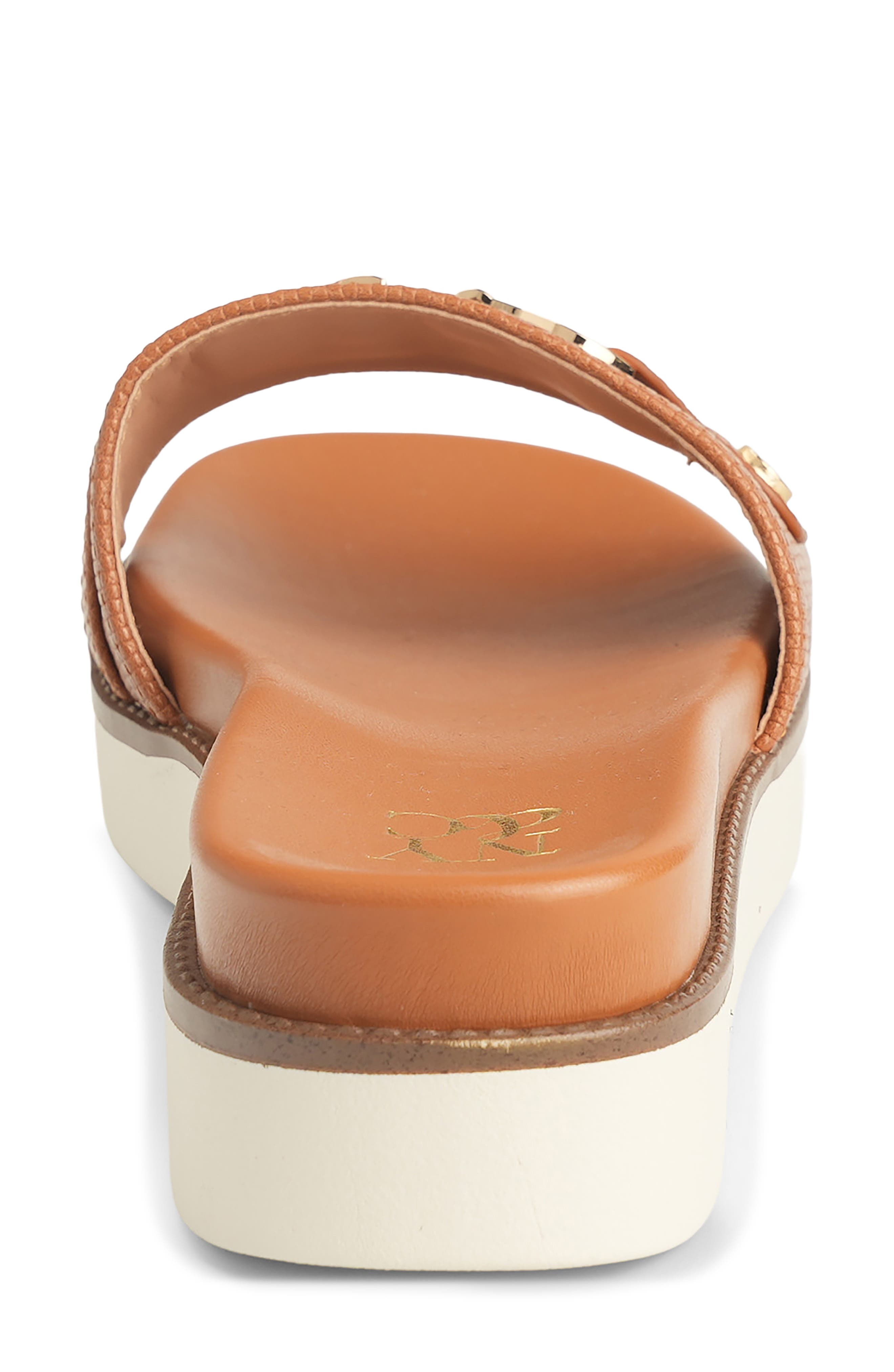 Carlyn Platform Wedge Slide Sandal, Alternate, color, COGNAC