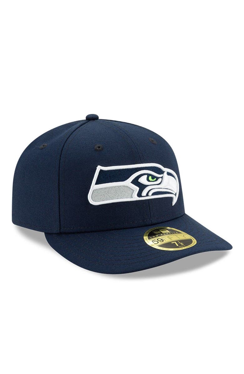 New Era Men's New Era Navy Seattle Seahawks Omaha Low Profile 59FIFTY Structured Hat, Alternate, color, 