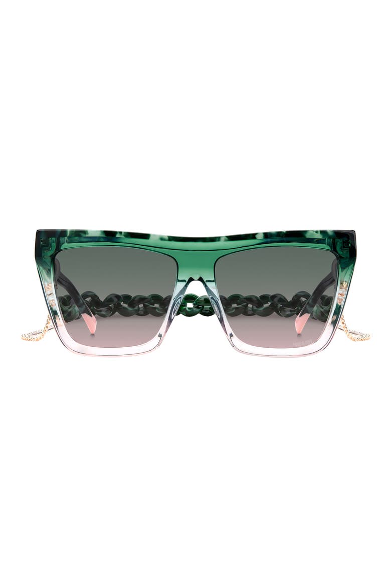59mm Gradient Square Sunglasses, Main, color, GREEN PINK/ GREEN PINK