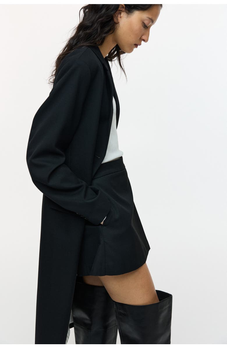 H&M Twill Mini Skort, Alternate, color, Black