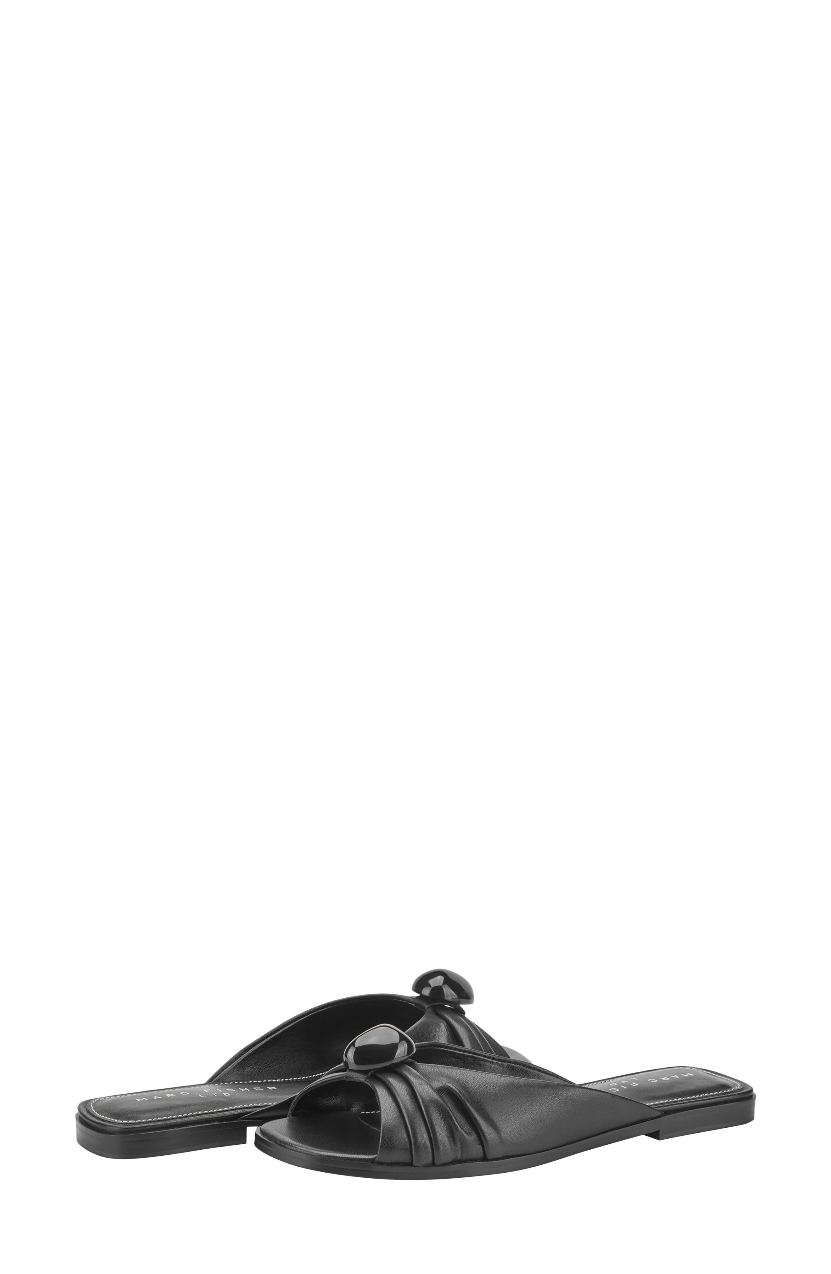 Marc Fisher LTD Dalani Slide Sandal, Alternate, color, Black