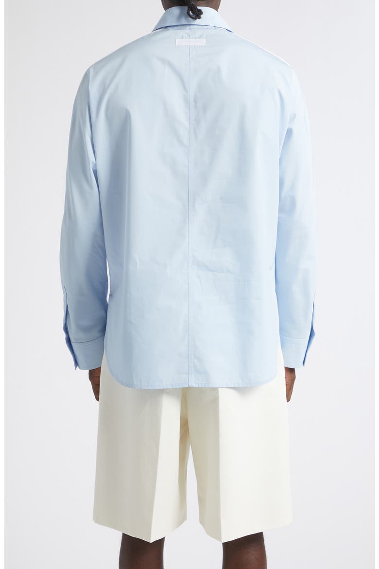 Couture Seam Side Stripe Button-Up Shirt, Alternate, color, LIGHT BLUE