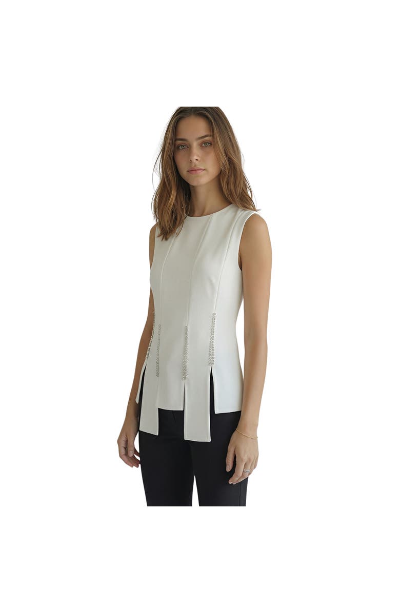 AKALIA Freya Crystal Embellished top, Alternate, color, White