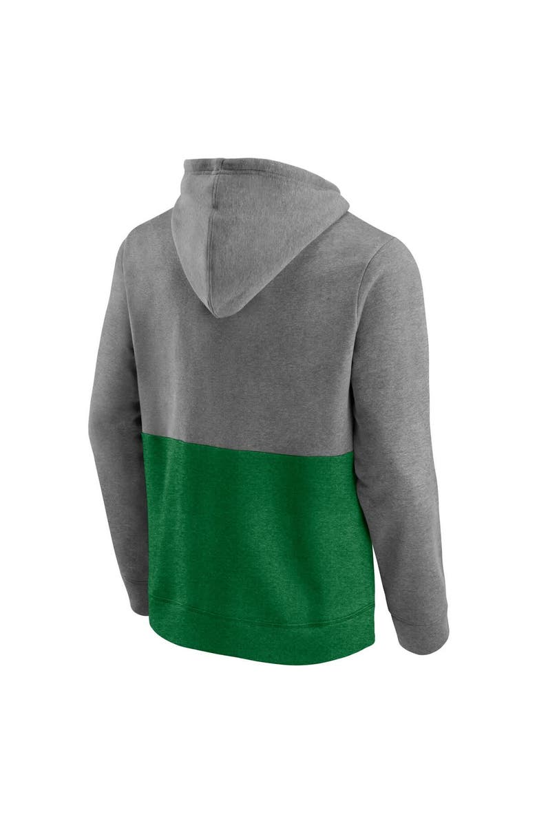 FANATICS Men's Fanatics Heather Gray/Heather Green Oregon Ducks Block Party Pullover Hoodie, Alternate, color, Heather Gray