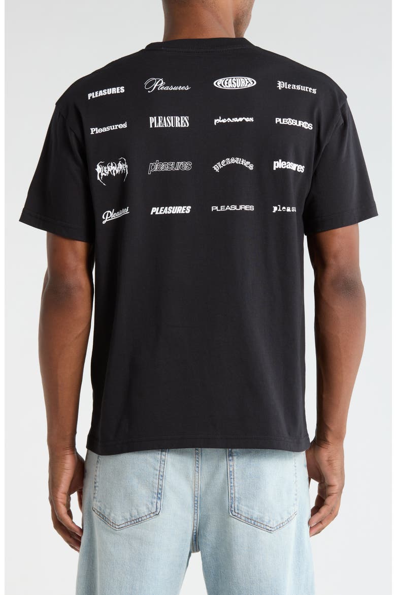 Wordmark Logo Cotton T-Shirt, Alternate, color, BLACK
