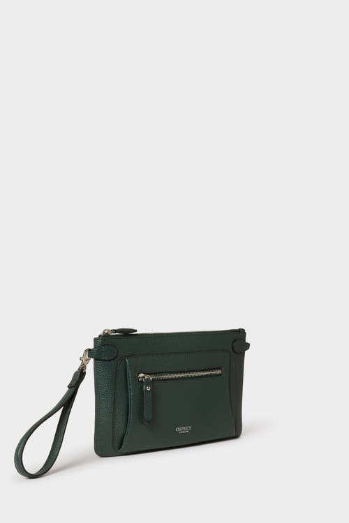 Osprey London The Ruby Leather Crossbody Bag In Green