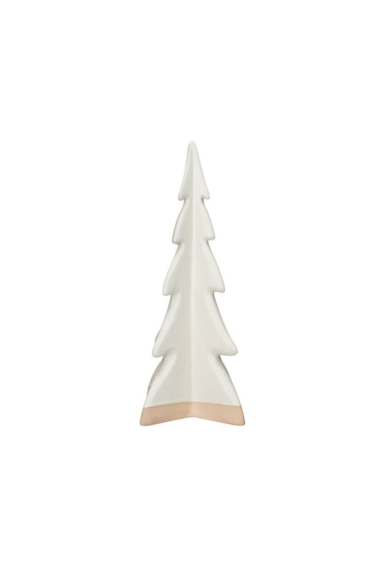 Decorative Stoneware Tree with Reactive Glaze, Main, color, Cream