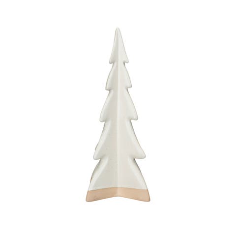 Decorative Stoneware Tree with Reactive Glaze