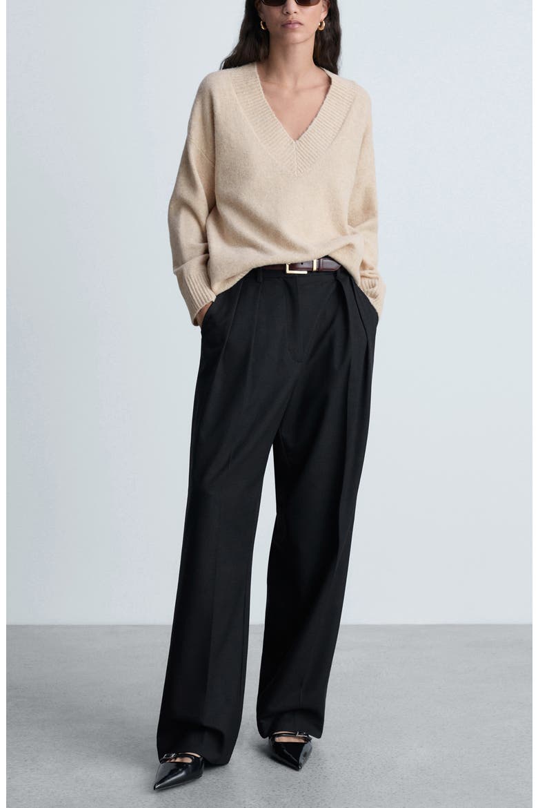 Donatelo V-Neck Sweater, Alternate, color, BEIGE