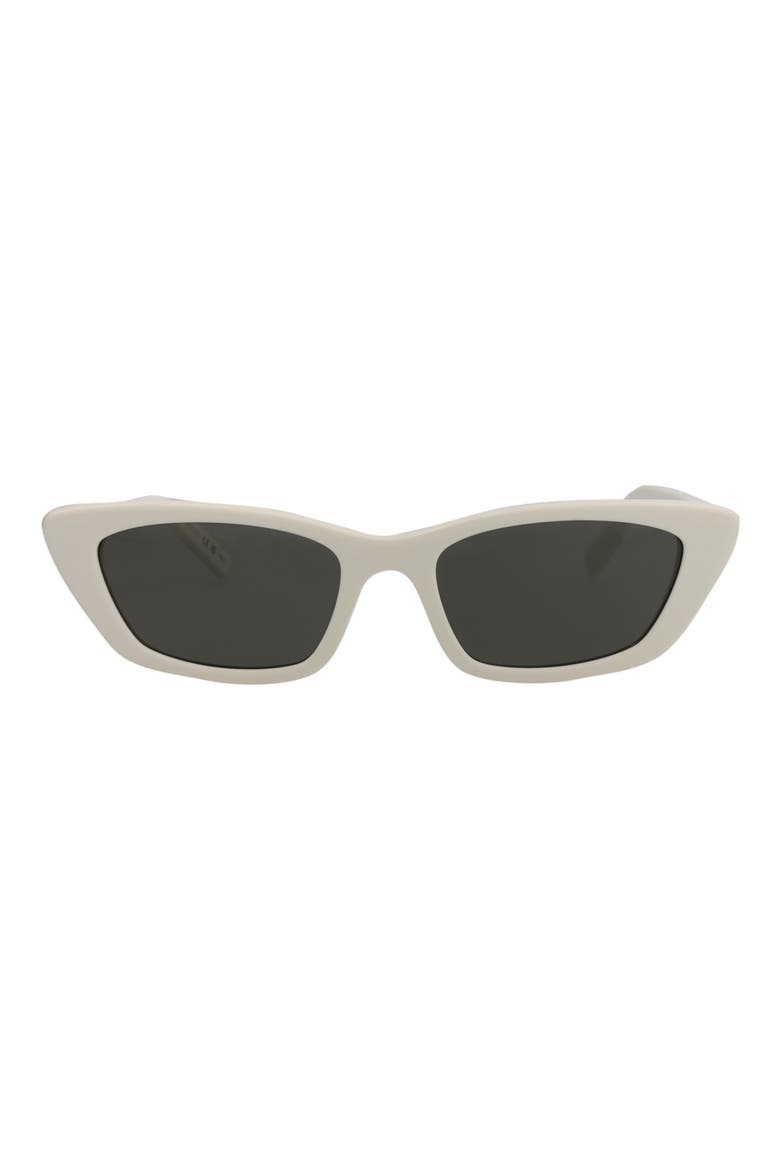 52mm Rectangular Sunglasses, Main, color, WHITE WHITE GREY