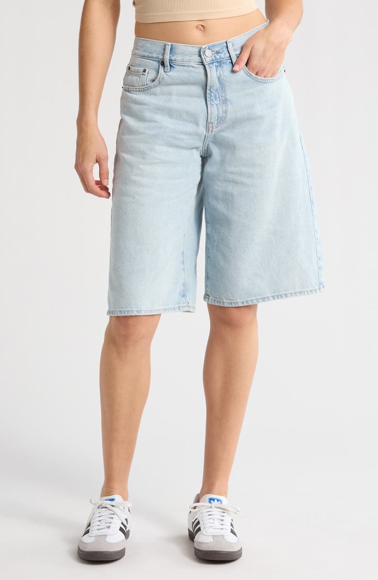 PacSun Sylvie Denim Bermuda Shorts, Main, color, Med Wash