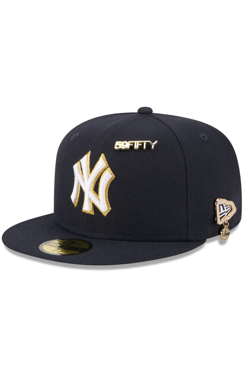 New Era Men's New Era Navy New York Yankees 2025 59FIFTY Day 59FIFTY Fitted Hat with Pins, Main, color, Navy