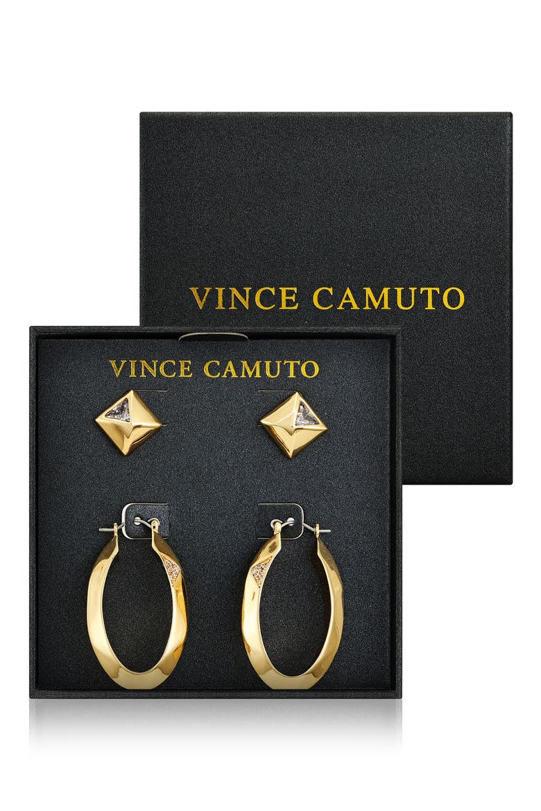 Set of 2 Assorted Earrings, Alternate, color, GOLD