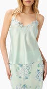 CAMI NYC Rafa Lace Trim Silk Charmeuse Camisole