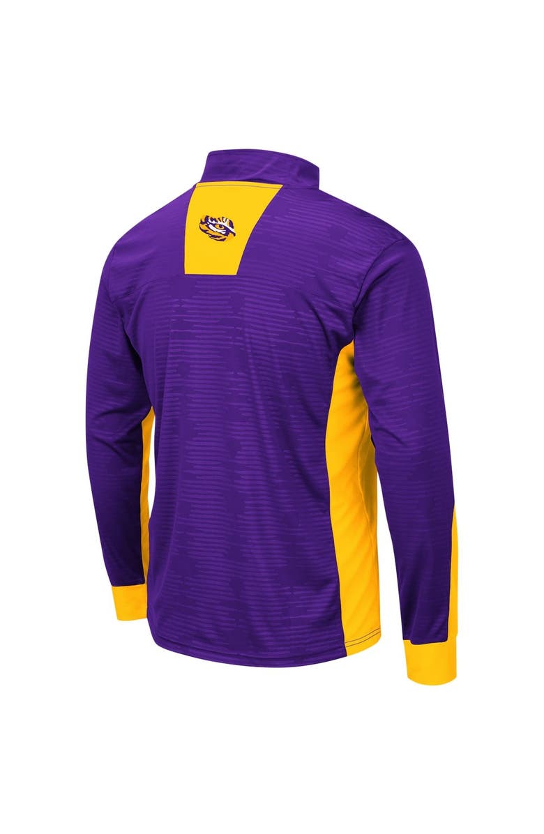 COLOSSEUM Men's Colosseum Purple LSU Tigers Bart Windshirt Quarter-Zip Pullover Jacket, Alternate, color, 