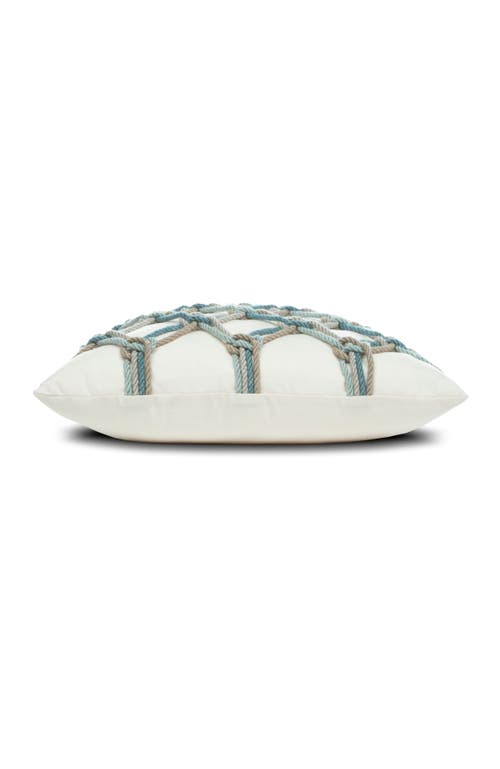 Elaine Smith Rope Hand Knotted Macrame Indoor & Outdoor Woven Accent Pillow