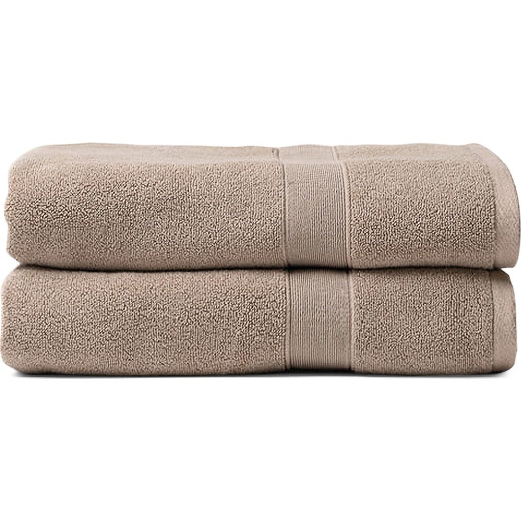 Cozy Earth Luxe Set Of 2 Bath Towels In Brown
