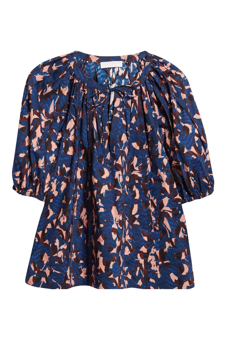 Tie Neck Puff Sleeve top, Alternate, color, MIRAGE